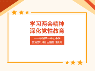 【党建引领】学习两会精神，深化党性教育——临湖第一中心小学党支部3月份主题党日活动
